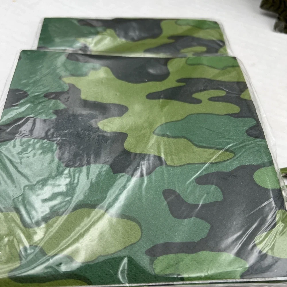 MILITARY ARMY CAMOUFLAGE‎ BIRTHDAY PARTY SET - 6 PACKAGES PARTY SUPPLIES